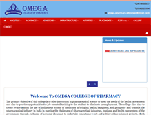 Tablet Screenshot of omegacollegeofpharmacy.com